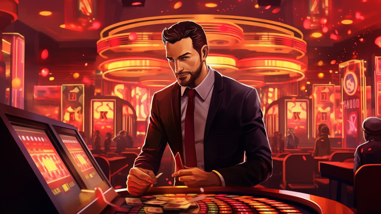 Microgaming slot game interface showing paylines, stake selector, and spin button